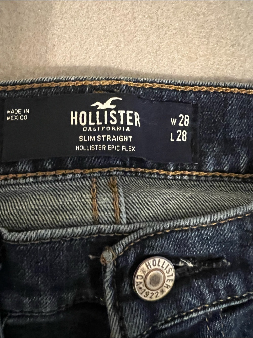 Hollister Medium Wash Straight Jeans - Picture 2 of 4